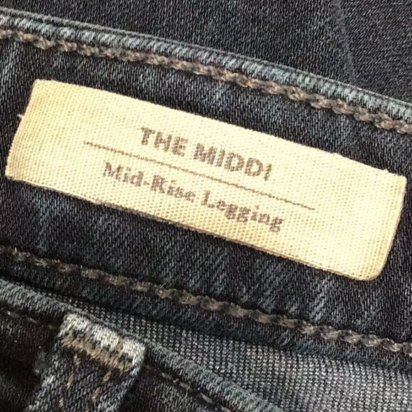 AG Adriano Goldschmied THE MIDDI Mid-Rise Dark Wash Legging - Picture 12 of 15